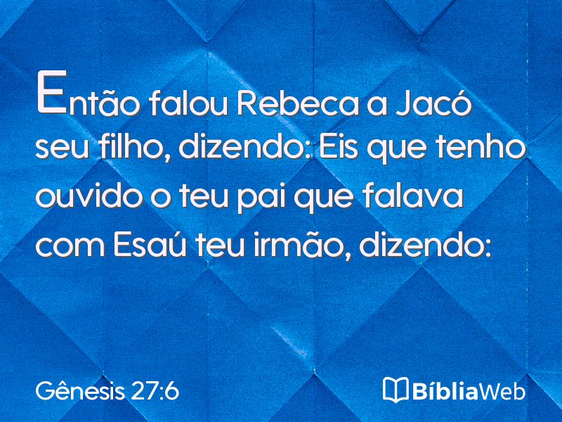 Gênesis 27:6 em imagem para compartilhar
