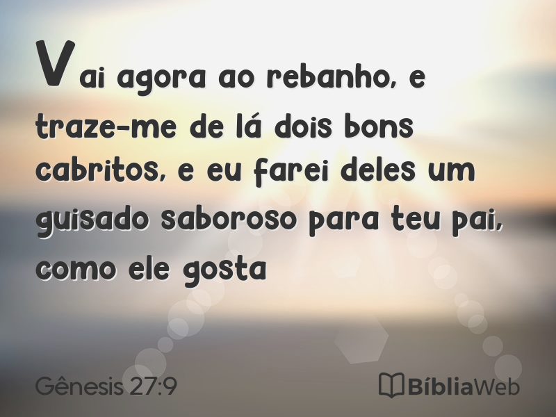 Gênesis 27:9 em imagem para compartilhar