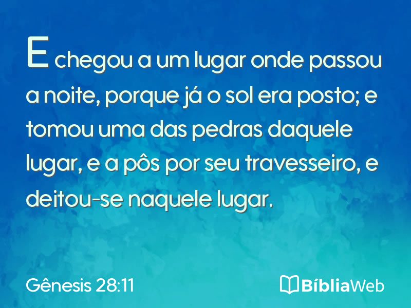 Gênesis 28:11 em imagem para compartilhar