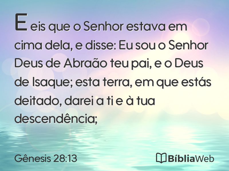 Gênesis 28:13 em imagem para compartilhar