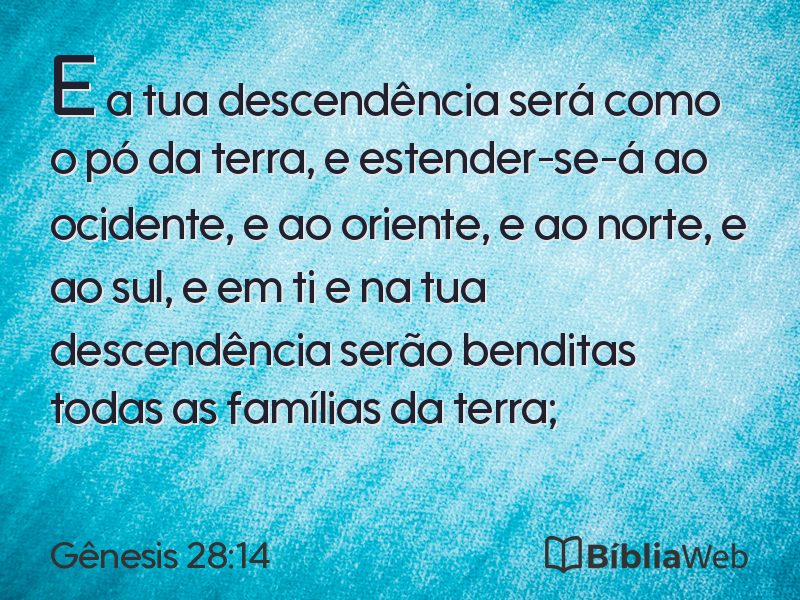 Gênesis 28:14 em imagem para compartilhar