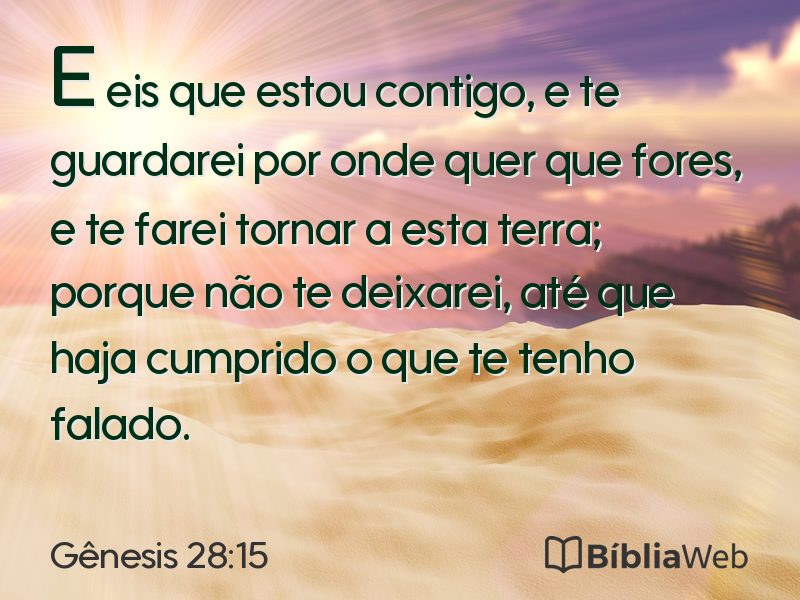 Gênesis 28:15 em imagem para compartilhar