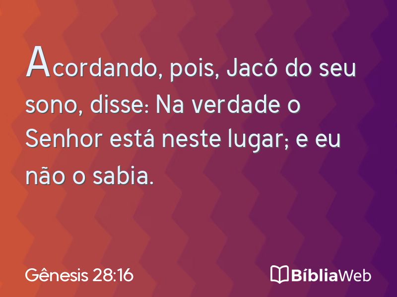 Gênesis 28:16 em imagem para compartilhar