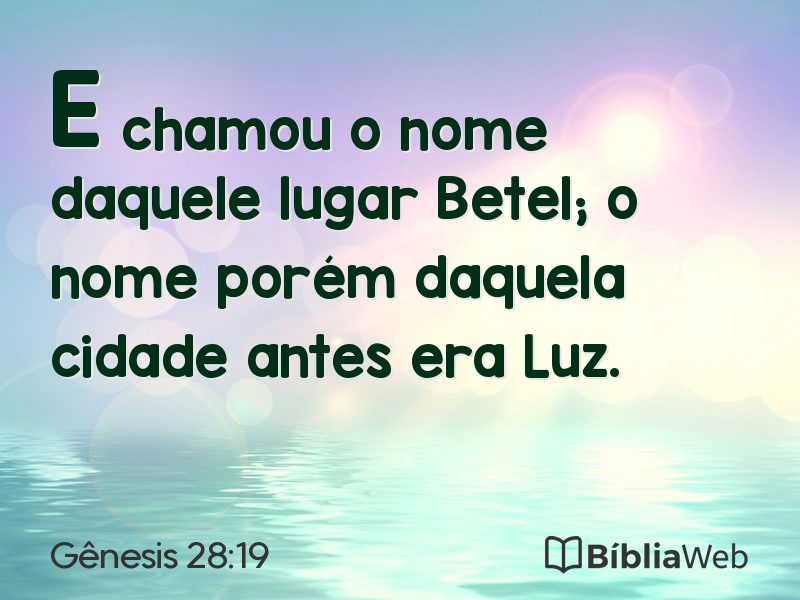 Gênesis 28:19 em imagem para compartilhar