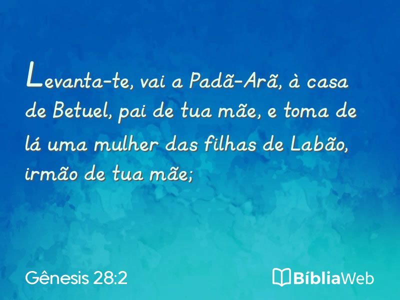Gênesis 28:2 em imagem para compartilhar