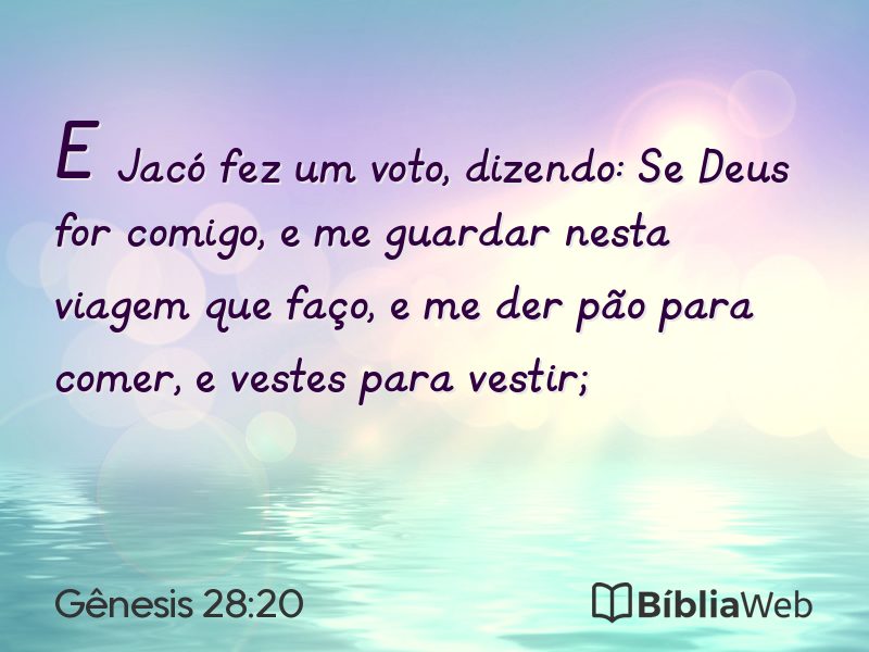 Gênesis 28:20 em imagem para compartilhar
