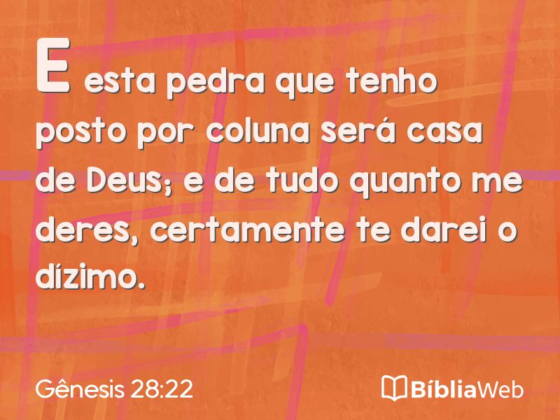 Gênesis 28:22 em imagem para compartilhar
