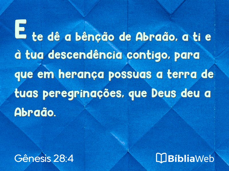 Gênesis 28:4 em imagem para compartilhar