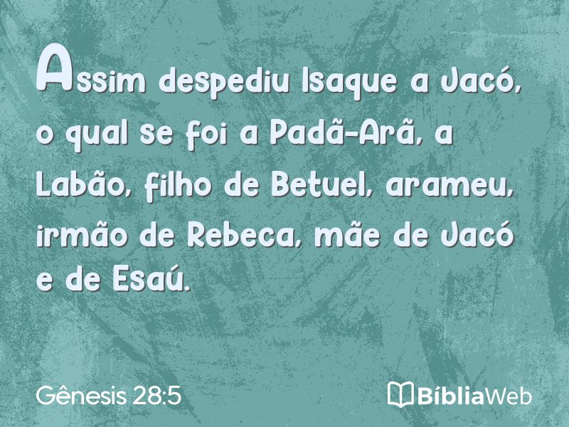 Gênesis 28:5 em imagem para compartilhar