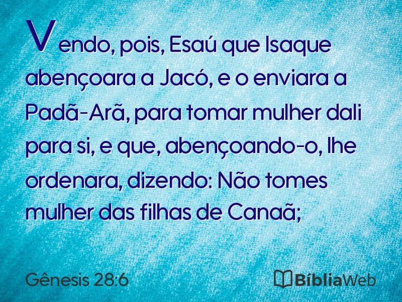 Gênesis 28:6 em imagem para compartilhar