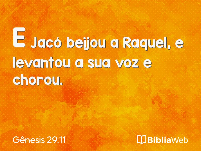Gênesis 29:11 em imagem para compartilhar
