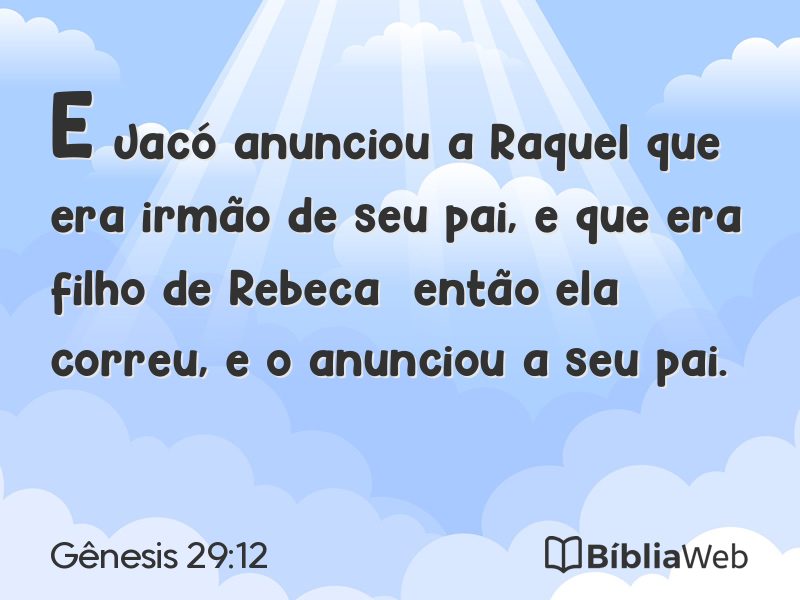 Gênesis 29:12 em imagem para compartilhar