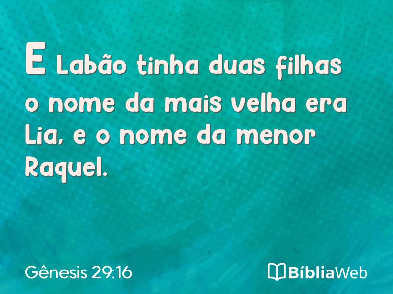 Gênesis 29:16 em imagem para compartilhar