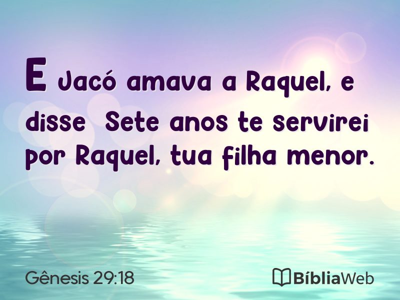Gênesis 29:18 em imagem para compartilhar