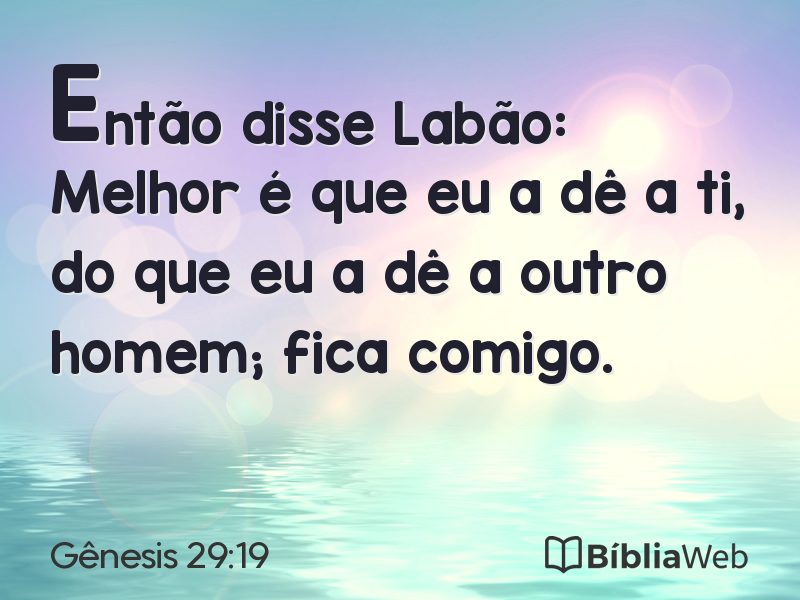 Gênesis 29:19 em imagem para compartilhar