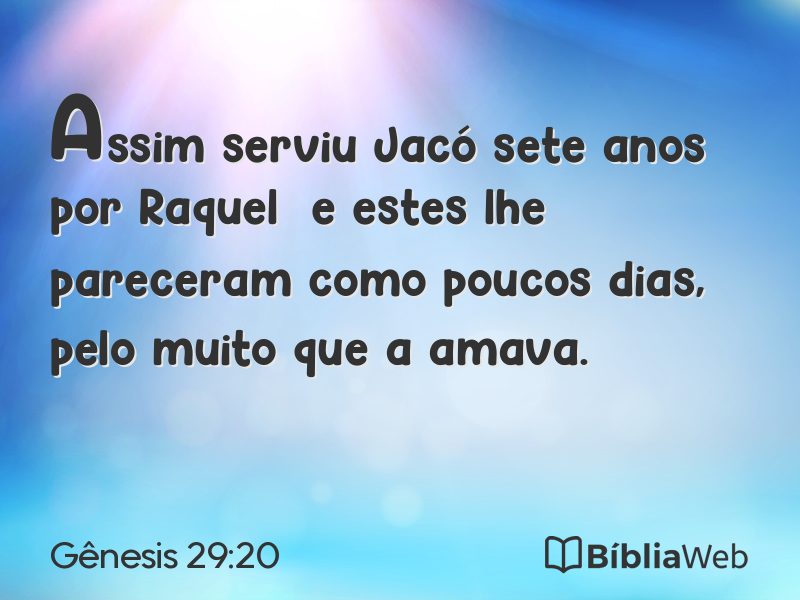 Gênesis 29:20 em imagem para compartilhar