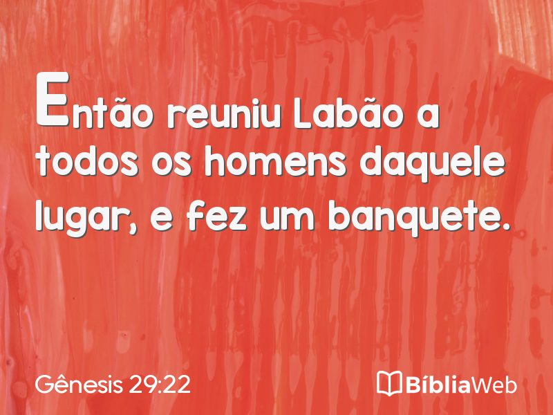Gênesis 29:22 em imagem para compartilhar