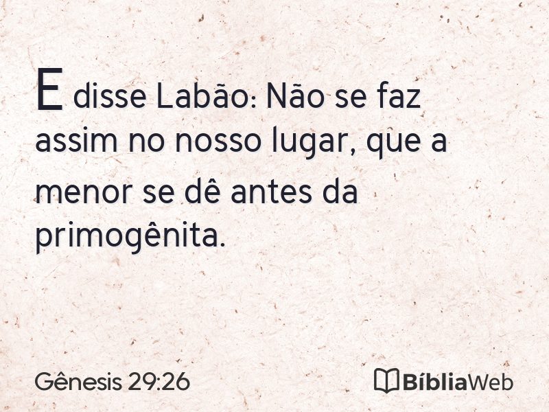 Gênesis 29:26 em imagem para compartilhar
