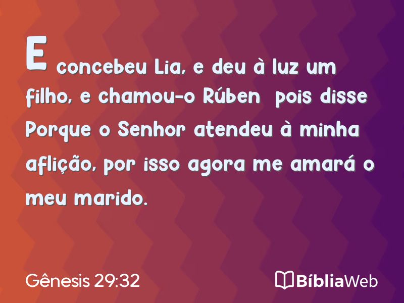 Gênesis 29:32 em imagem para compartilhar