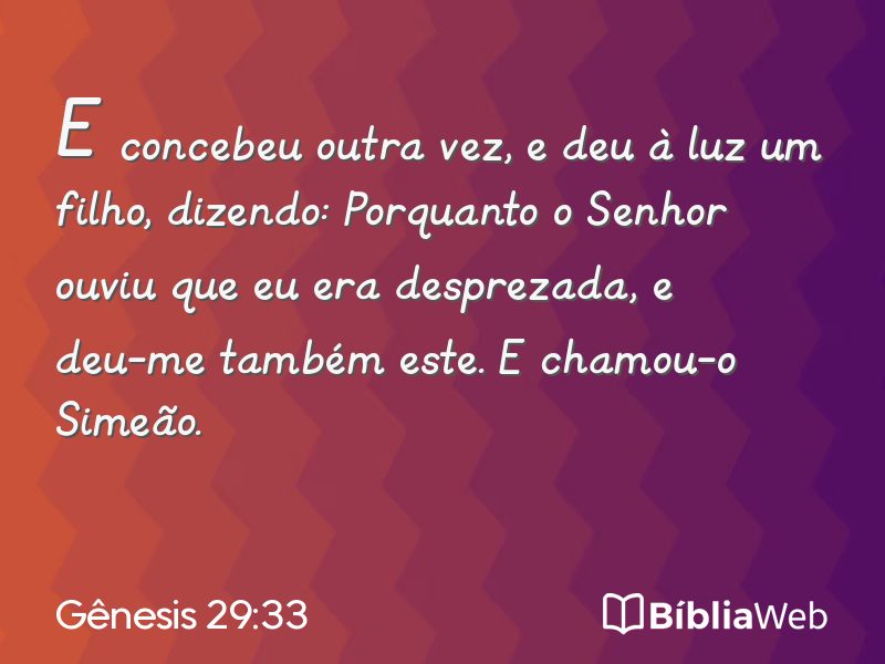 Gênesis 29:33 em imagem para compartilhar
