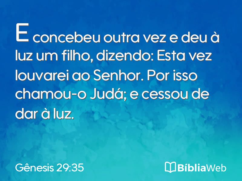 Gênesis 29:35 em imagem para compartilhar