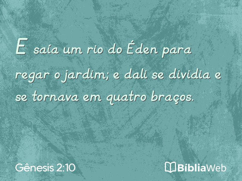 Gênesis 2:10 em imagem para compartilhar