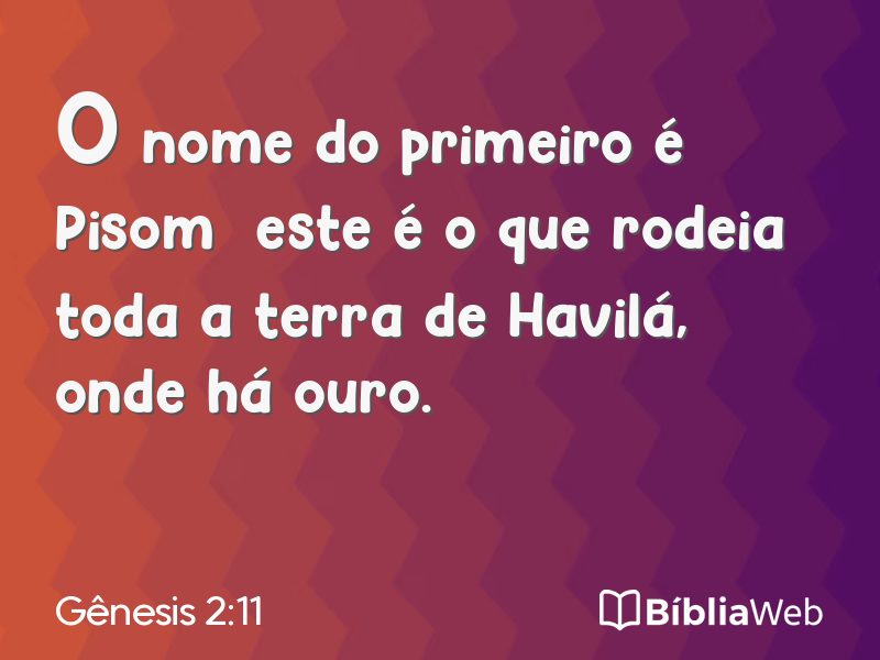 Gênesis 2:11 em imagem para compartilhar