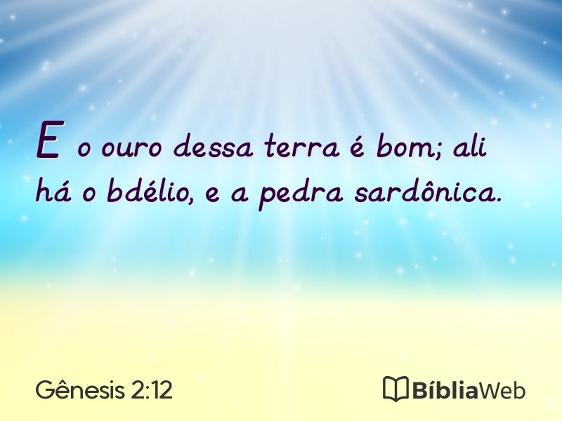 Gênesis 2:12 em imagem para compartilhar