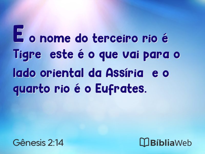 Gênesis 2:14 em imagem para compartilhar