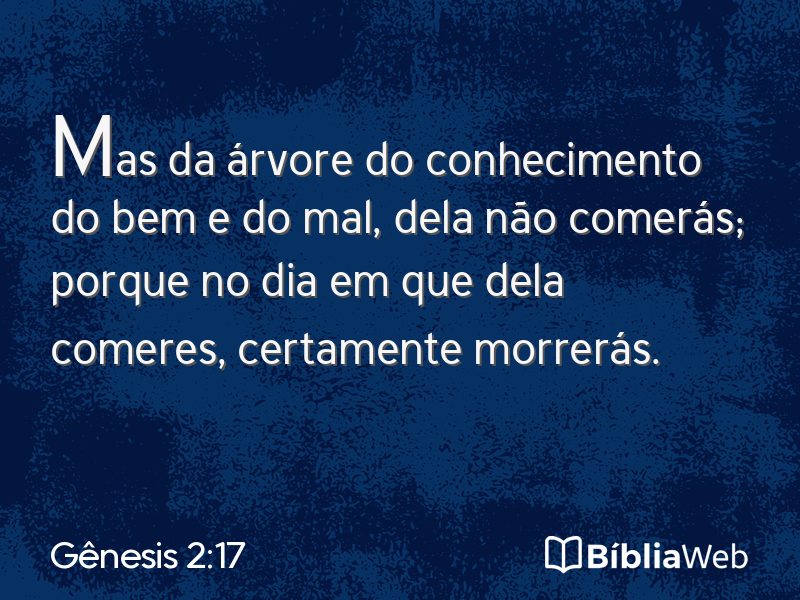 Gênesis 2:17 em imagem para compartilhar