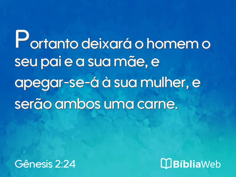 Gênesis 2:24 em imagem para compartilhar