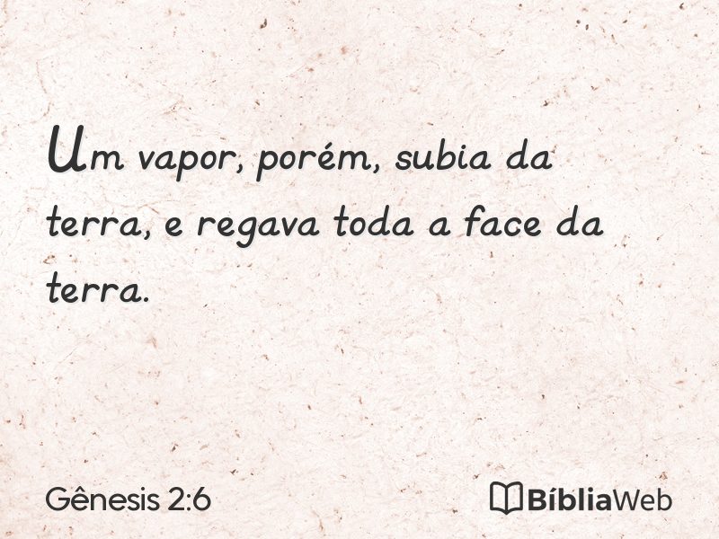 Gênesis 2:6 em imagem para compartilhar
