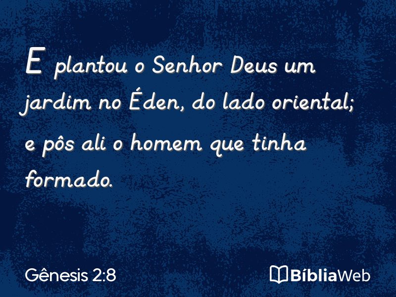 Gênesis 2:8 em imagem para compartilhar