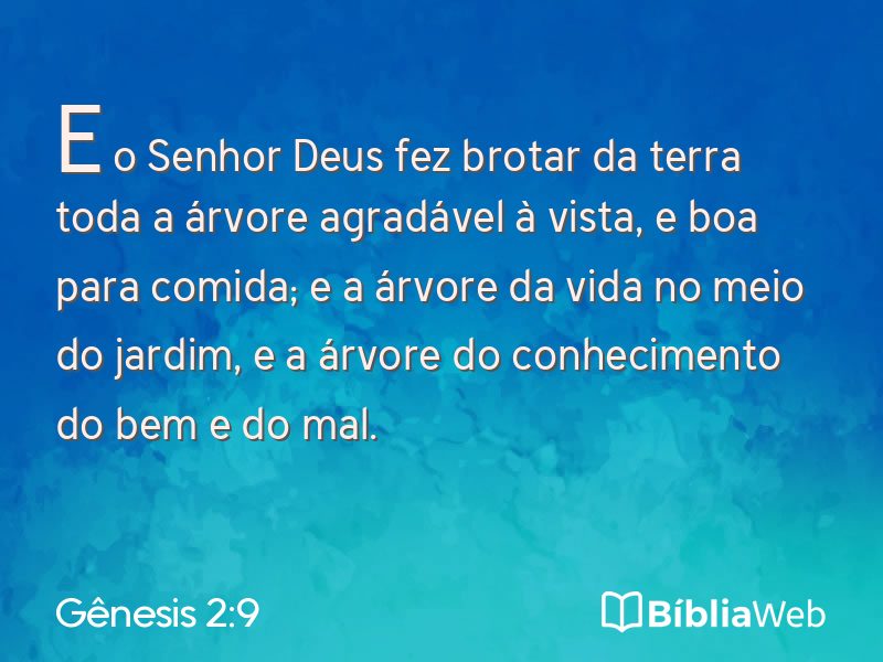 Gênesis 2:9 em imagem para compartilhar