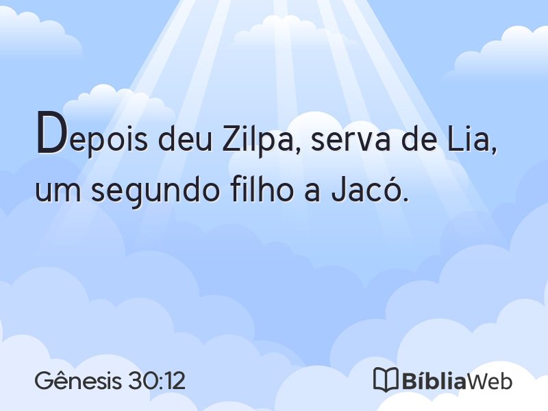 Gênesis 30:12 em imagem para compartilhar