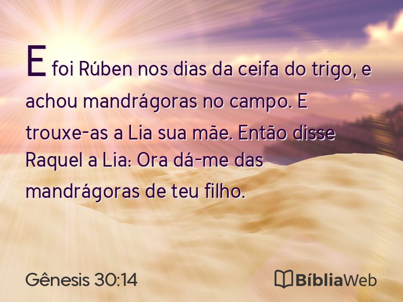 Gênesis 30:14 em imagem para compartilhar