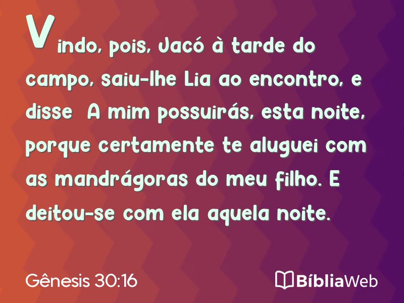 Gênesis 30:16 em imagem para compartilhar