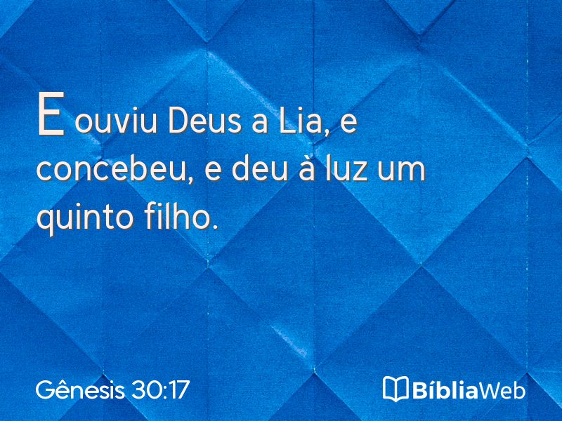 Gênesis 30:17 em imagem para compartilhar