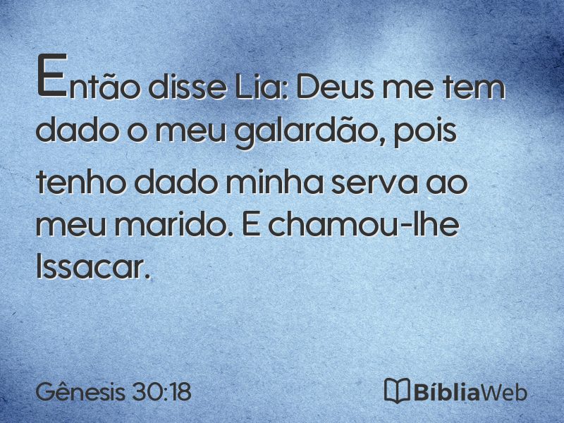 Gênesis 30:18 em imagem para compartilhar