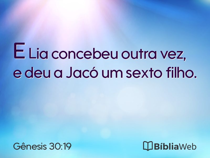 Gênesis 30:19 em imagem para compartilhar
