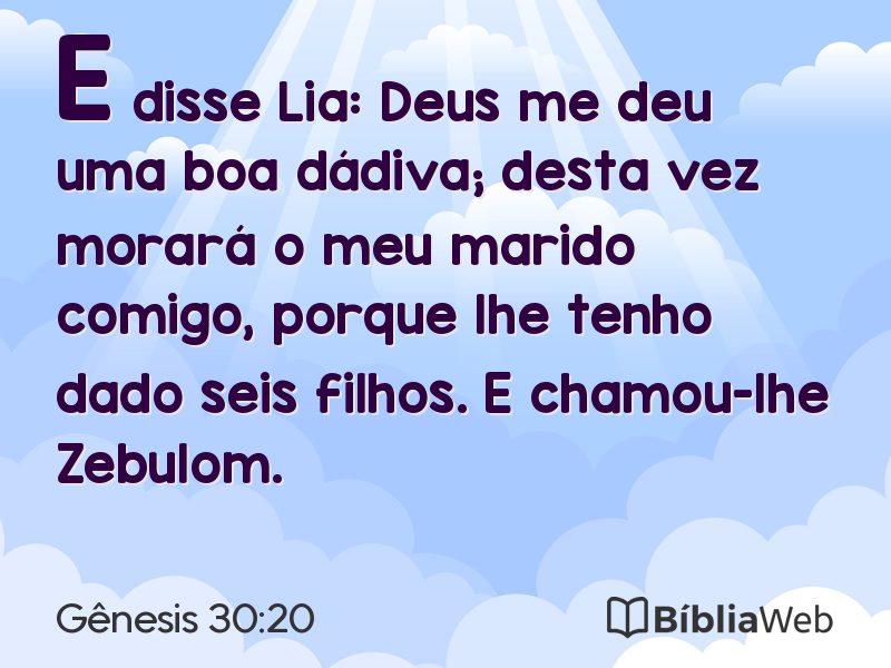 Gênesis 30:20 em imagem para compartilhar