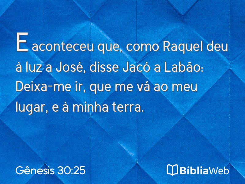 Gênesis 30:25 em imagem para compartilhar