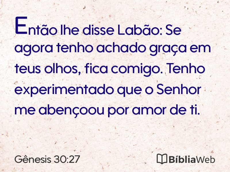 Gênesis 30:27 em imagem para compartilhar