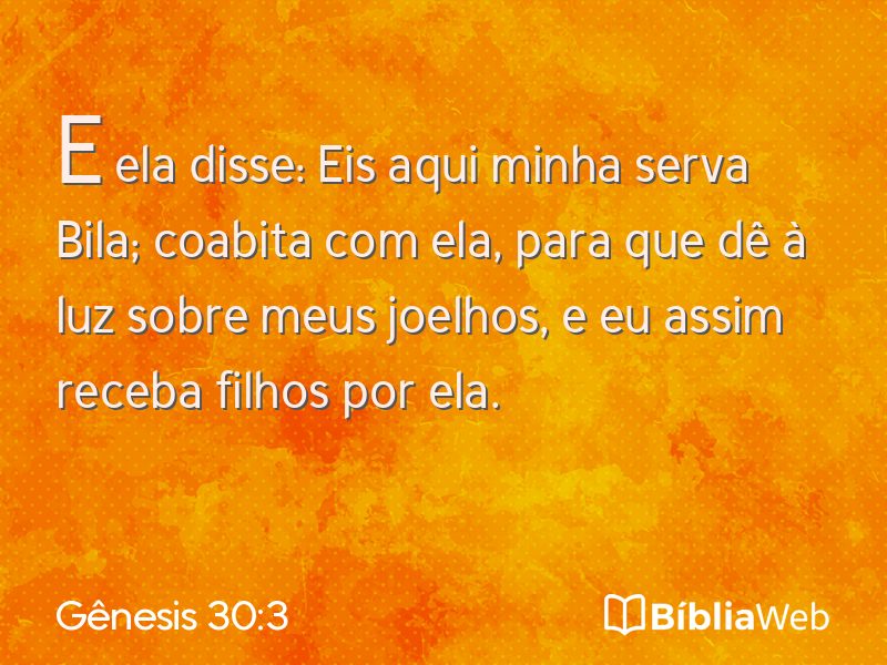 Gênesis 30:3 em imagem para compartilhar
