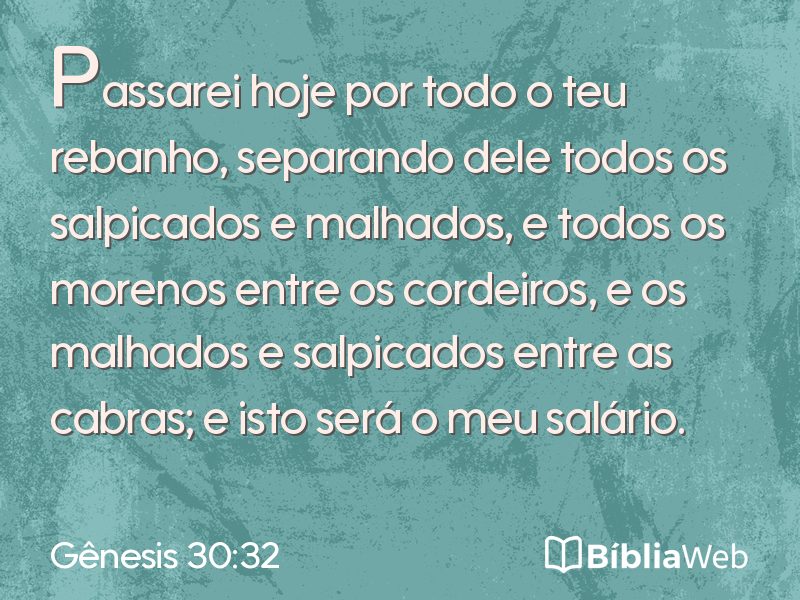 Gênesis 30:32 em imagem para compartilhar