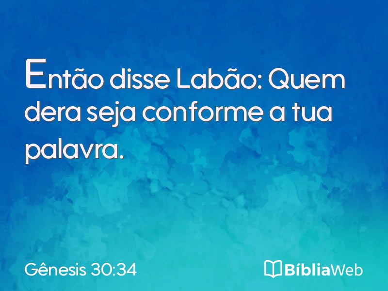 Gênesis 30:34 em imagem para compartilhar