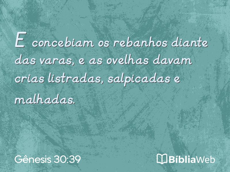 Gênesis 30:39 em imagem para compartilhar