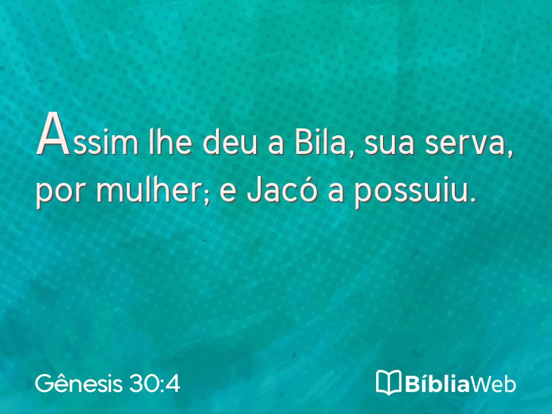 Gênesis 30:4 em imagem para compartilhar