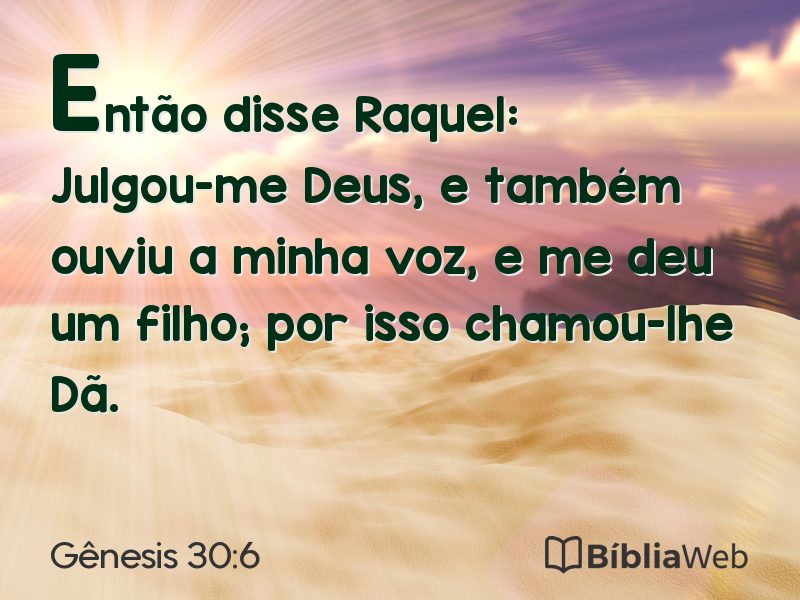 Gênesis 30:6 em imagem para compartilhar