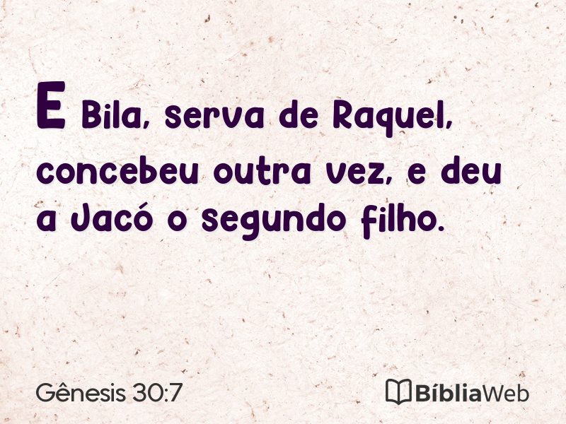 Gênesis 30:7 em imagem para compartilhar